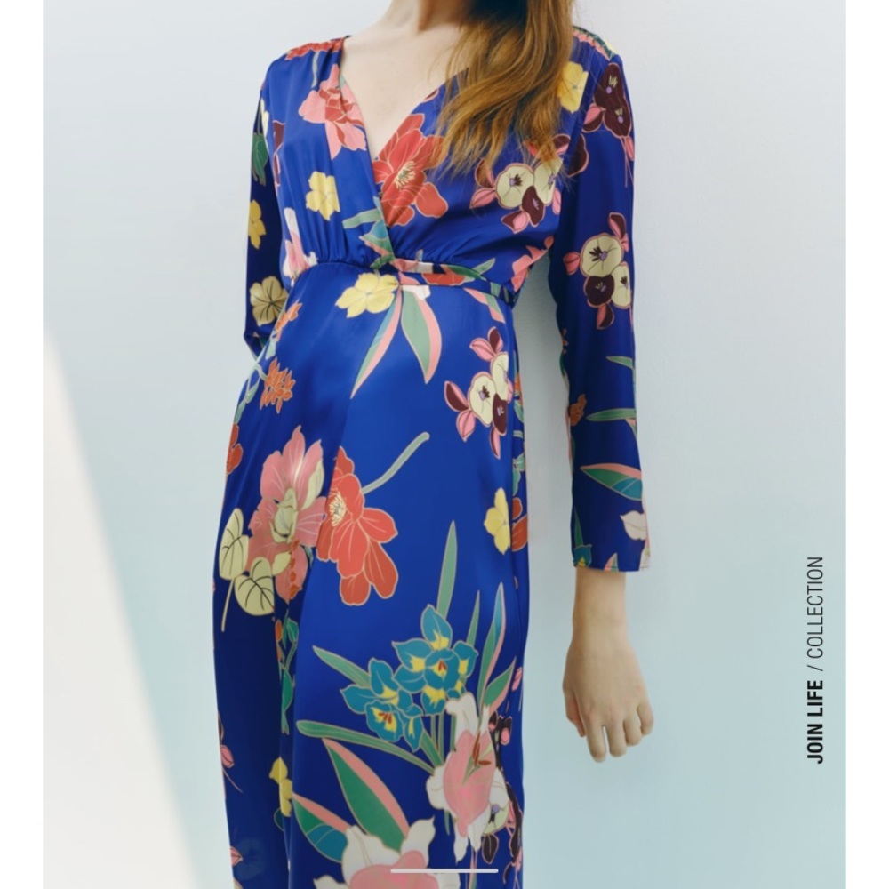 Zara floral print dress NWT